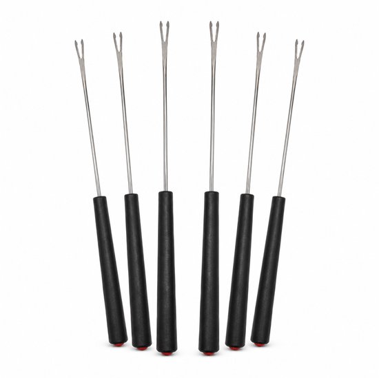 Purepeak Fonduevorken Set 6 Stuks - Fonduevorkjes - Kaasfondue - BBQ accessoires - Marshmallow Spiezen