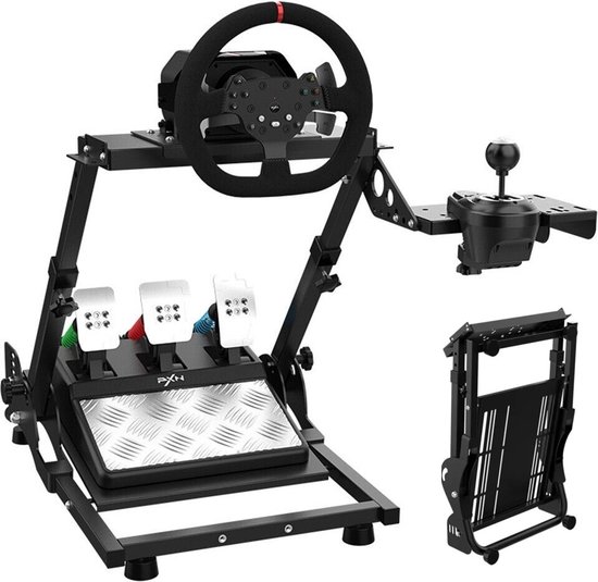 PXN - A10 - Wheel Stand Pro Versie - Racestuur standaard - Inklapbaar - Zwart - Geschikt voor Logitec - PXN - Fanatec - Thrustmaster - In Hoogte Verstelbaar van PXN