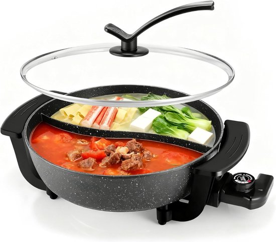 QORA® Hotpot Electrisch - Hotpot - Zwart - ‎31cm x 39cm x 11cm