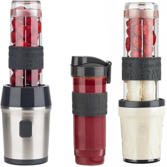 QORA® Mini blender - Blender - Zwart - 12cm x 15cm x 35cm