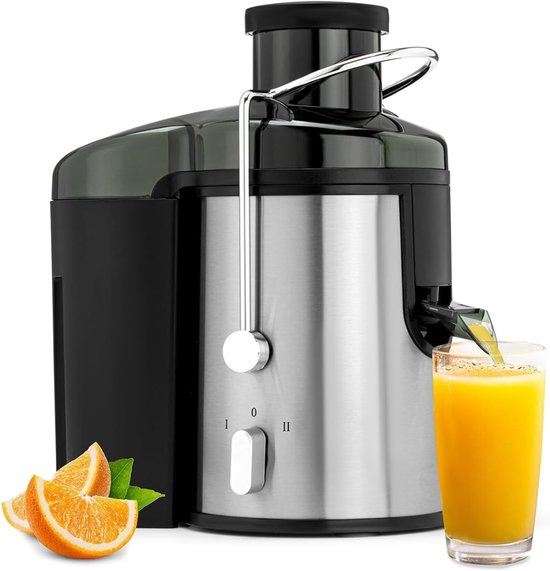 QORA® Sapcentrifuges groenten en fruit - Sapcentrifuges - Slowjuicer - Zilver - ‎10cm x 10cm x 10cm