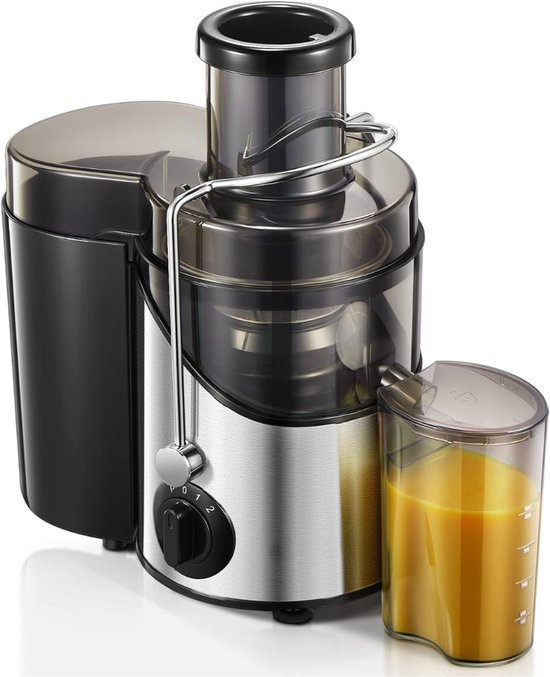QORA® Sapcentrifuges groenten en fruit - Sapcentrifuges - Slowjuicer - Zwart - ‎30cm x 20cm x 18cm