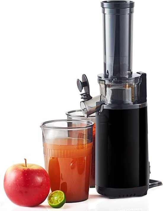QORA® Sapcentrifuges groenten en fruit - Sapcentrifuges - Slowjuicer - Zwart - ‎9cm x 9cm x 30cm