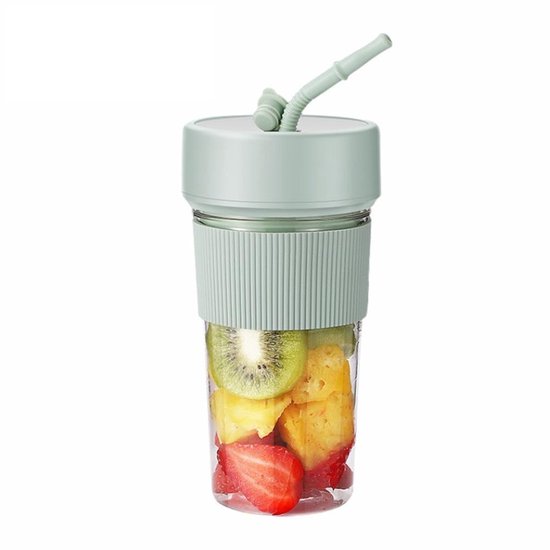QTTVBTNA -Draagbare Smoothie Blender – USB Oplaadbaar – 350 ml – Mini Blender voor Shakes, Sappen & Babyvoeding van QTTVBTNA