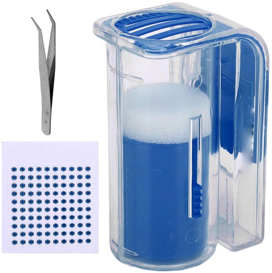 Queen Bee Markeerset met Nummersticker, Pincet voor Imker Nauwkeurige Markering, Veilige Bevestiging, Handig en Praktisch (BLAUW) van BeeBoxCraft