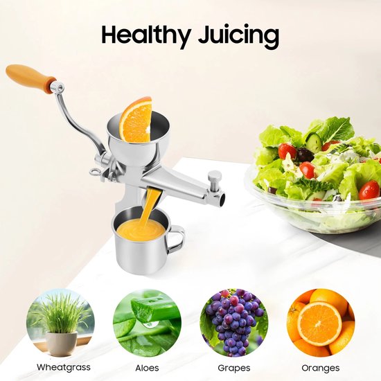 Questyr - Fruit Groente Squeezer - Hand Squeezer Persmachine - Desktop Tarwe Zaailing Juicer voor Sap Tarwegras - Groenten