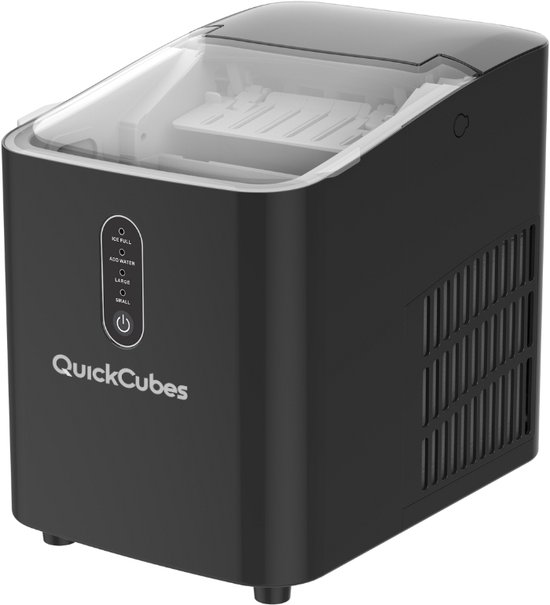 QuickCubes - Ijsblokjesmachine - Ijsblokjesmaker - Snel, Efficiënt en Compact Design - 1.3L - 8 blokjes in 6 Minuten - Maak Verfrissende IJsblokjes Thuis in een Handomdraai van QuickCubes