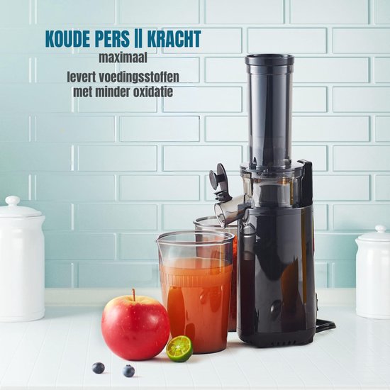 Quvo®Sapcentrifuges groenten en fruit - Sapcentrifuges - Slowjuicer - koolgrijs. - ‎9cm x 9cm x 30cm van Quvo