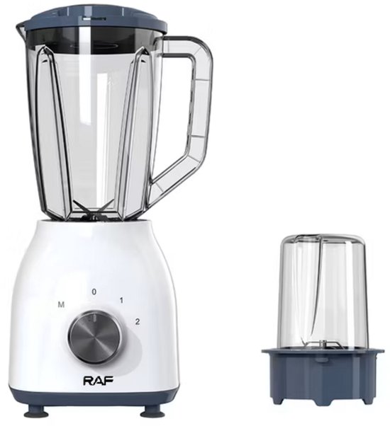 RAF - Blender - Blender 1.8L - 220V - Wit - Incl. mini Blender - Krachtige keuken blender - Smoothie Blender van Merkloos