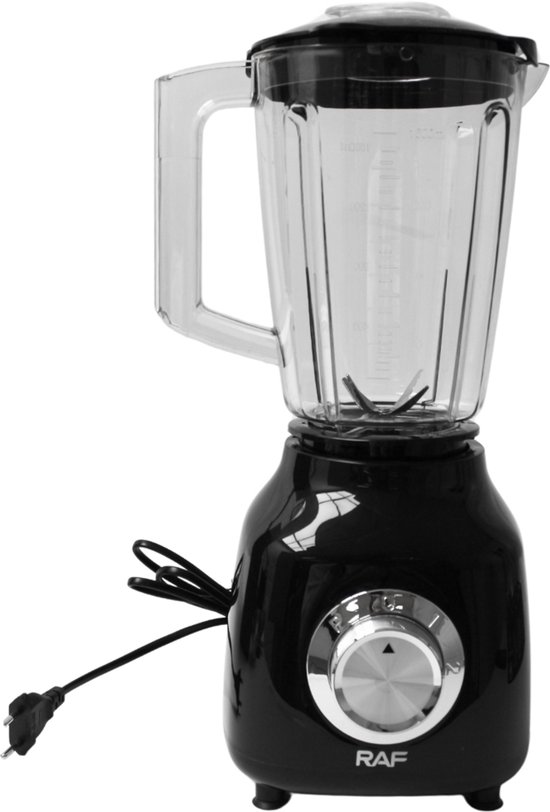 RAF - Blender - Blender 1.8L - 220V - Zwart - Incl. mini Blender - Krachtige keuken blender - Smoothie Blender van Merkloos