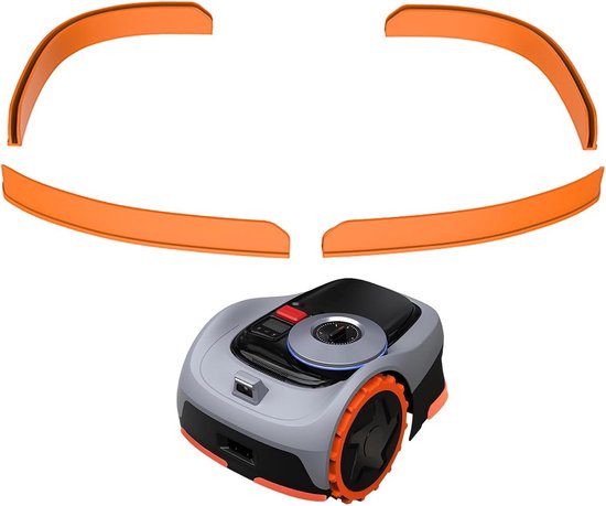 Randbescherming voor Segway Navimow i105e i108e accessoires, robuuste bumperbescherming tegen krassen en trampoline, zijbescherming voor robotmaaier, eenvoudig in te steken, zonder lijmen