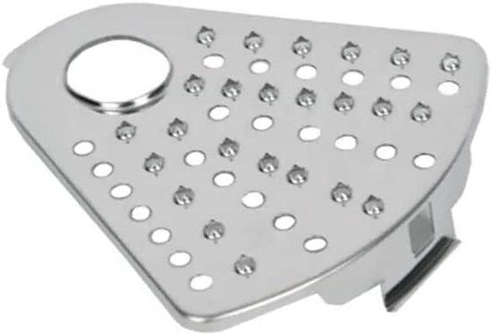 Rasp Inzetstuk - Fijne Rasp - Voedsel Bereiden - Origineel Onderdeel - 11 x 10 x 2 cm - Zilver van Merkloos