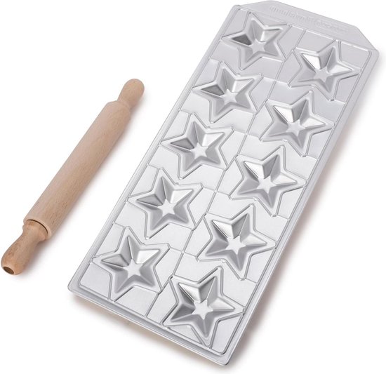 Raviolamp Classica Linie Zubehör - Ravioliformen - 100% Made in Italy - Aluminium-Nudelschneider - Mit Nudelholz van Tescoma