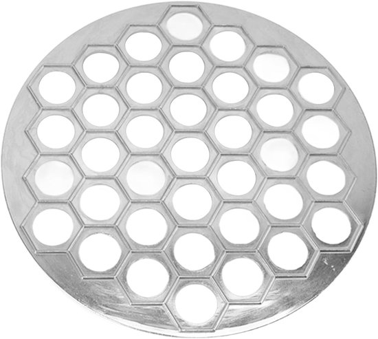 Ravioli-maker, 37 gaten, knoedelvorm, aluminium, Pelmeni-metaalmaker, Siberisch vlees, Pelmeni-persvorm, voor thuis (zilver)