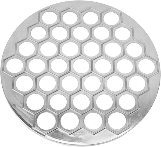 Ravioli Maker Dumplings Schimmel Aluminium Legering Pelmeni Maker Schimmel Pelmeni Vlees Dumplings Maker 37 Holes zilver: Vlees Dumpli Russische Ravioli Maker Dumplings