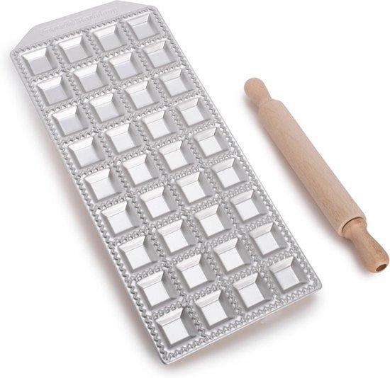 Raviolivorm - Keukenaccessoire voor zelfgemaakte pasta - Pastamachine met deegroller - Voor 12 tot 36 ravioli