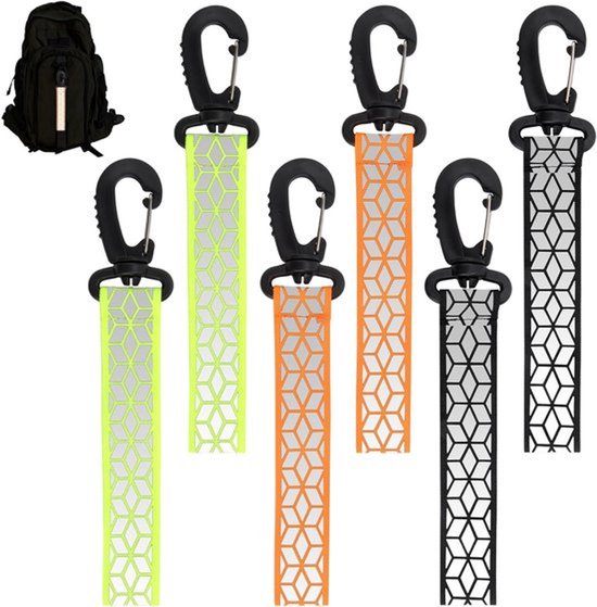 Reflecterende hangers voor kinderen en schooltassen, set van 6 stuks van Merkloos
