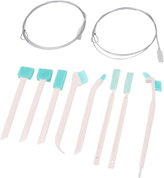 Reinigingsborstels - Ijsmachine Set - Apparaat Onderhoud - 10 Delige Set - 150 cm Lange Buis - Zwart