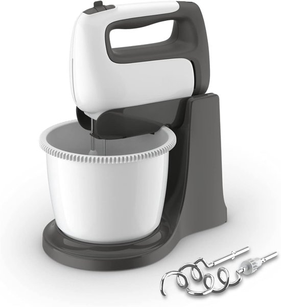 REN® Mixer met mengkom - Mixer - Mixer met mengkom keukenmachine - Wit/Zwart - ‎28cm x 10cm x 32cm van Ren