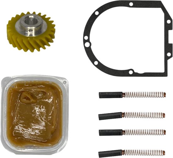 Reparatieset Keukenmachine - Onderdelen Set - Apparaat Repareren - Voedselveilig Vet - 4 Motorkooltjes - Zwart