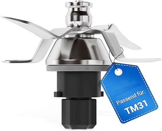 Reserve Mes voor Keukenmachine TM31 - Roestvrijstalen Blenderblad met Afdichtring van Merkloos