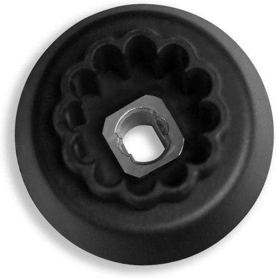 Reservekoppeling Keukenmachine - Vervangend onderdeel - Keukenmachine Reparatie - 12 Tanden Geluidsdempend - 10 x 8.6 x 3.6 cm - Zilver