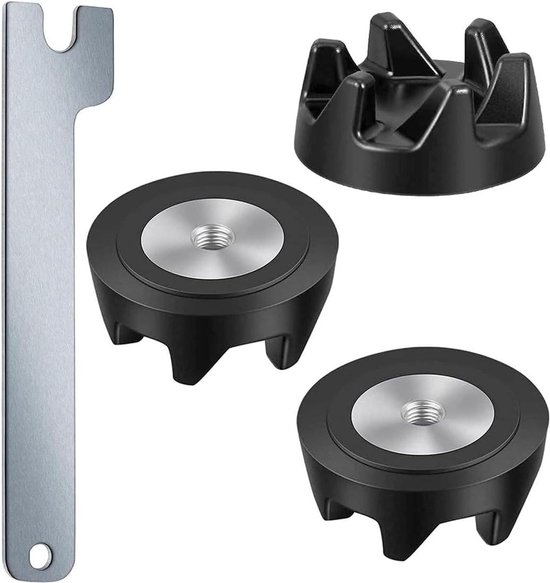 Reservemixer Koppelingen - Mixer Onderdelen - Keukenapparatuur Repareren - Set van 3 stuks - Diameter 3.6 cm - Zwart van Merkloos