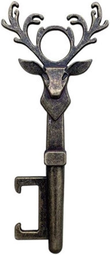 Retro Herten Flessenopener voor Bier, Wandmontage en Sleutelhanger voor Bar, Keuken of Terras - Perfect voor Feestdagen en Cadeaus