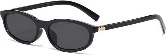Retro Ovale Cat Eye Zonnebril voor Vrouwen Kleine Smalle Zonnebril 90s Trendy Shades UV400 Bescherming