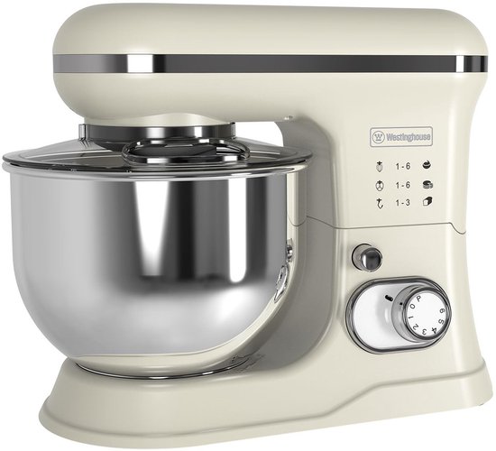 Retro Stand Mixer - 1200W met 5L mengkom - Beige
