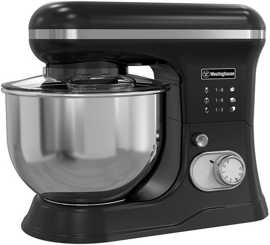 Retro Stand Mixer - 1200W met 5L Mengkom - Zwart