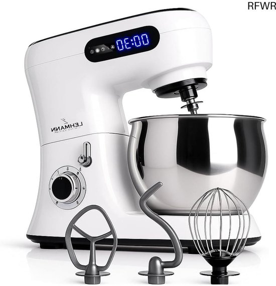 RFWR® 2300W Keukenmachine met Elektronisch Display en 5L Stalen Kom van RFWR