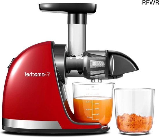 RFWR® Cold Press Slow Juicer voor Groente en Fruit - Masticating Sapcentrifuge met 2 Kopjes - Ideaal voor Gezondheidsbewuste Keukens van RFWR