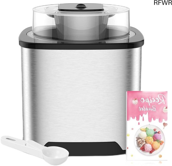 RFWR® Ijsmachine met Grote Capaciteit en Transparant Deksel - 2 L, 12 W van RFWR