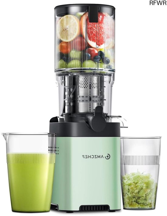 RFWR® Juicer voor groenten en fruit met 2 snelheden en draagbare fles van RFWR