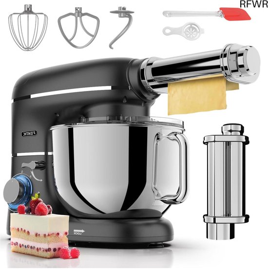 RFWR® Keukenmachine met Pastamachine - 2000W - 6,2L Mengkom - Ideaal voor Vers Pasta van RFWR