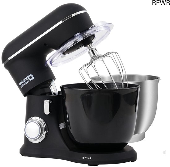 RFWR® Keukenmixer 1,5 liter met 10 snelheden en 2 mengkommen - Ergonomisch ontwerp voor dagelijks gebruik van RFWR