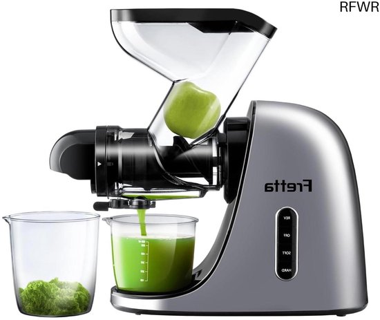 RFWR® Koude Pers Slow Juicer voor Groenten en Fruit - Elektrische Sapcentrifuge met 76 mm Vulopening van RFWR