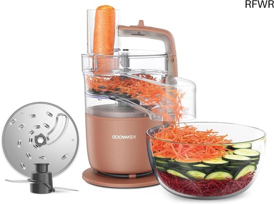 RFWR® Krachtige Keukenmachine voor Hakken, Snijden, Raspen en Pureren - 1.3L Kom en 650W Motor van RFWR®