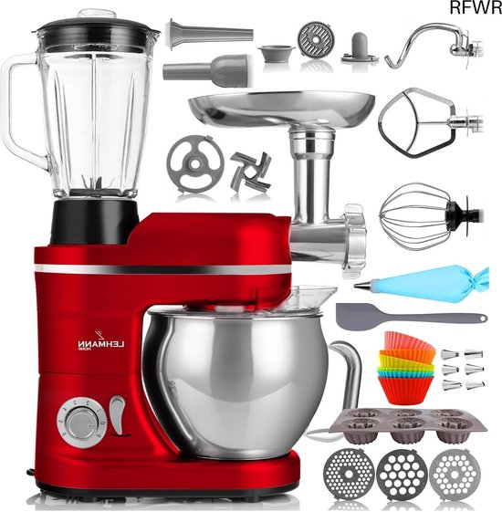 RFWR® Multifunctionele Keukenmachine 3 in 1 met Vleesmolen en Sapcentrifuge - 3000 W van Merkloos