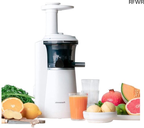 RFWR® Slow Juicer voor Fruit en Groenten - Elektrische Sapcentrifuge met Sorbetfunctie - 150 W - Wit van RFWR