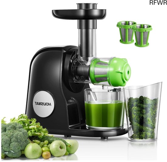 RFWR® Slowjuicer voor Groenten en Fruit met Stil Motor en Omkeerfunctie van RFWR