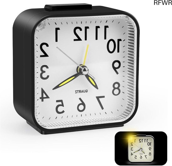 RFWR® Stille analoge wekker met Sluimerfunctie en Nachtlicht - Perfect voor Slaapkamer van RFWR