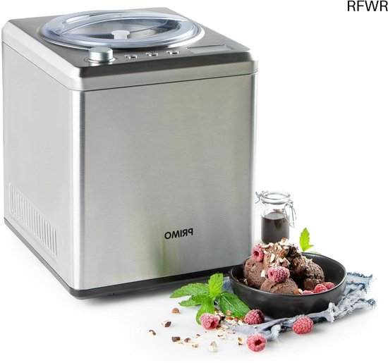 RFWR® Zelf vriezende IJsrobot met Compressor - 2L Capaciteit - Ideaal voor Romig IJs en Sorbet van RFWR