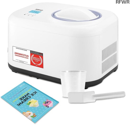 RFWR® Zelfkoelende IJsmachine en Yoghurtmaker met Uitneembare 1 Liter IJshouder van RFWR