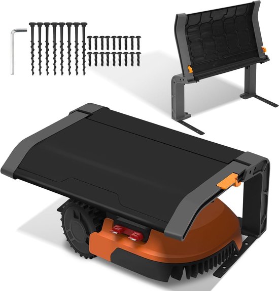 Robotmaaier, garage voor robotmaaier, inklapbare overkapping voor grasmaaier, robotmaaier, garage voor tuin, weerbestendig + uv-bescherming, bladeren