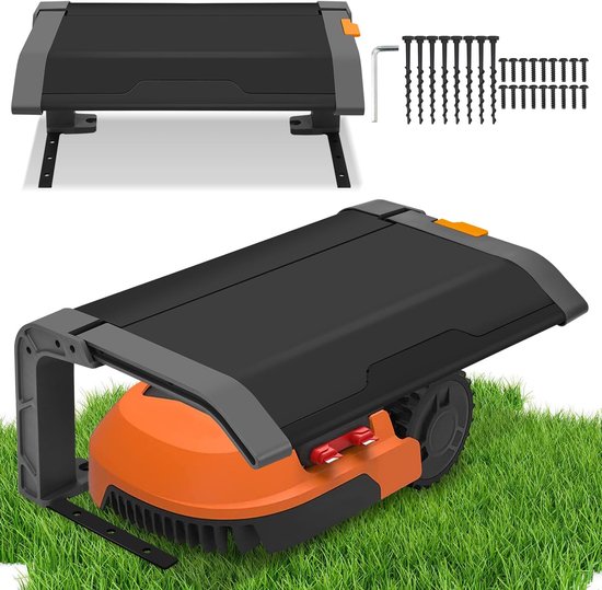 Robotmaaier, garage voor robotmaaier, inklapbare overkapping voor grasmaaiers, gazonrobot, garage voor tuin, weerbestendig, UV-bescherming, incl. montagemateriaal