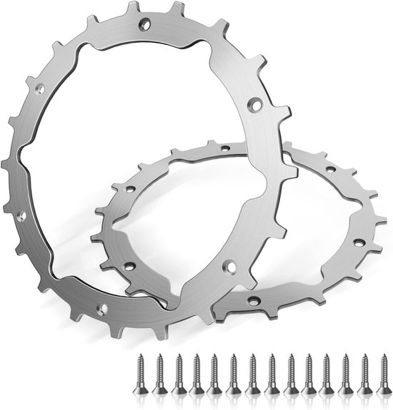 Robotmaaier spikes voor Gardena Sileno City 250 + 500 + Life uitvoerig ontbraamd, incl. 14 x roestvrijstalen schroeven spikes voor accessoires off-wheel-wielen.