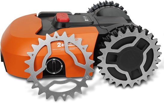 robotspikes voor Worx Landroid model S/M grasmaaiers, dikte 2 mm, tractieverbetering, verzonken schroefgaten, gepolijst, ontbraamd