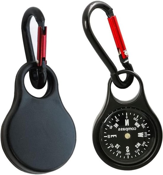 Robuuste Carabiner met Kompas en Sleutelhanger voor Outdoor Activiteiten en Kamperen - Ideaal Accessoire voor Avonturiers van Merkloos